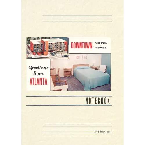 Vintage Lined Notebook Greetings from Atlanta