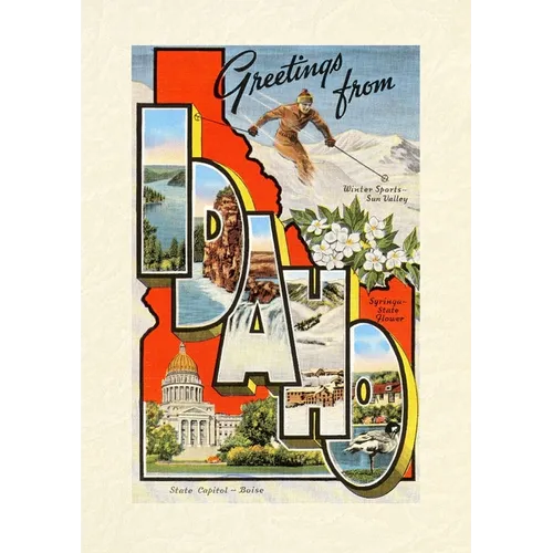 Vintage Lined Notebook Greetings from Idaho