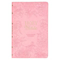 KJV Holy Bible, Gift Edition King James Version, Faux Leather Flexible Cover, Light Pink Floral