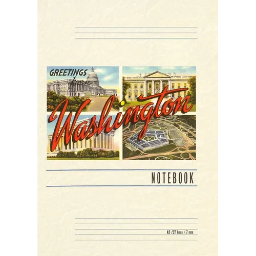 Vintage Lined Notebook Greetings from Washington, DC