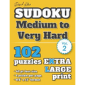 David Karn Sudoku - Medium to Very Hard Vol 2: 102 Puzzles, Extra Large Print, 42 pt font size, 1 puzzle per page