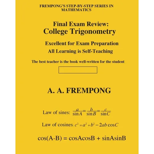 Final Exam Review: College Trigonometry