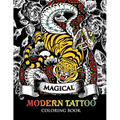 Modren Tattoo Coloring Book: Modern and Neo-Traditional Tattoo Designs Including Sugar Skulls, Mandalas and More (Tattoo Coloring Books)