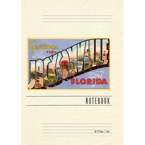 Vintage Lined Notebook Greetings from Jacksonville, Florida