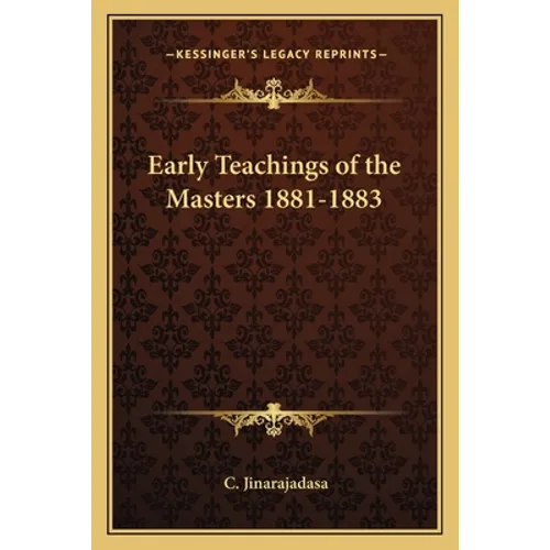 Early Teachings of the Masters 1881-1883