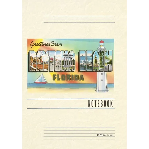 Vintage Lined Notebook Greetings from Daytona Beach, Florida