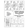 Adult Coloring Stress Relief with Calming Card Games: Hearts