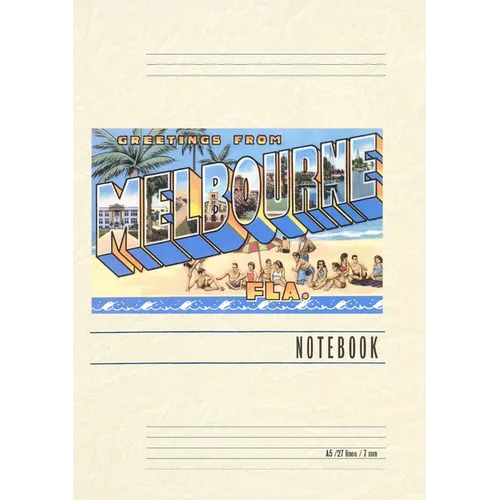Vintage Lined Notebook Greetings from Melbourne, Florida