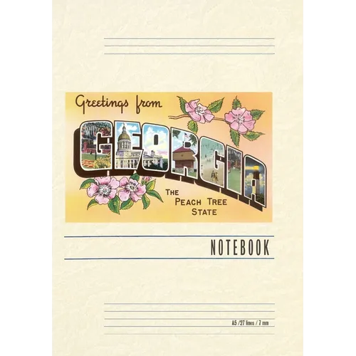Vintage Lined Notebook Greetings from Georgia