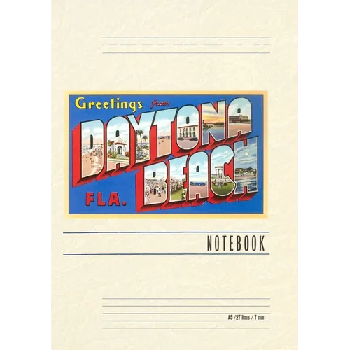 Vintage Lined Notebook Greetings from Daytona Beach, Florida