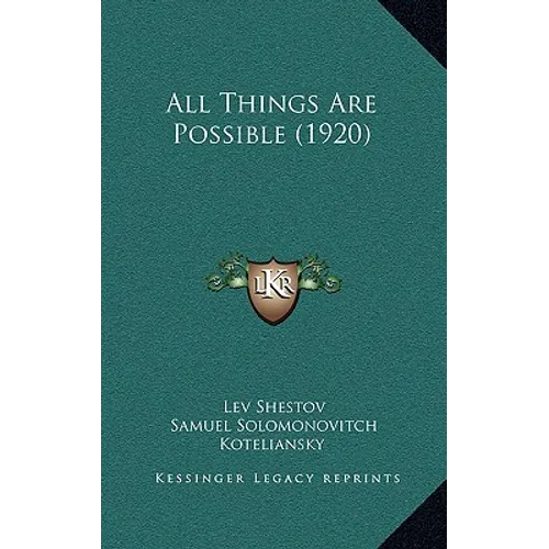 All Things Are Possible (1920)