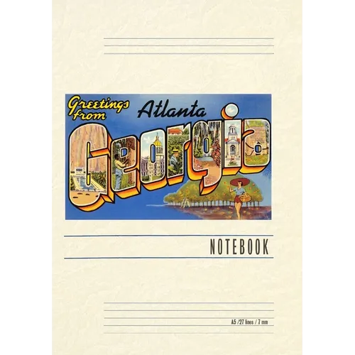 Vintage Lined Notebook Greetings from Atlanta