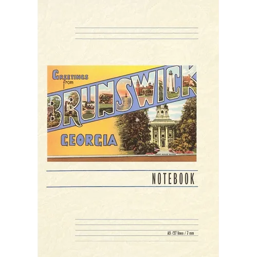 Vintage Lined Notebook Greetings from Brunswick