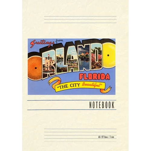 Vintage Lined Notebook Greetings from Orlando, Florida