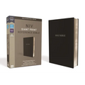 NIV, Reference Bible, Giant Print, Leather-Look, Black, Red Letter Edition, Comfort Print
