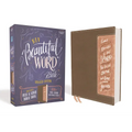 Niv, Beautiful Word Bible, Updated Edition, Peel/Stick Bible Tabs, Leathersoft, Brown/Pink, Red Letter, Comfort Print: 600+ Full-Color Illustrated Ver