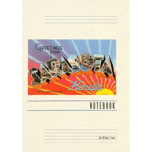 Vintage Lined Notebook Greetings from Sarasota, Florida