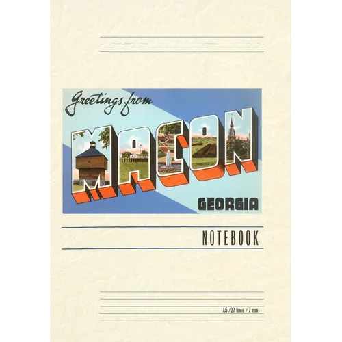 Vintage Lined Notebook Greetings from Macon