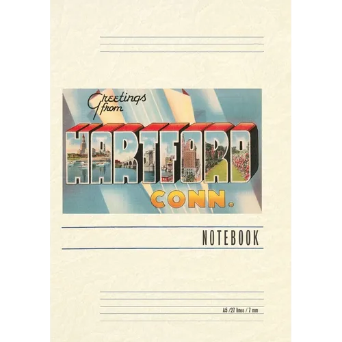 Vintage Lined Notebook Greetings from Hartford
