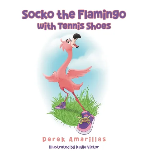 Socko the Flamingo with Tennis Shoes