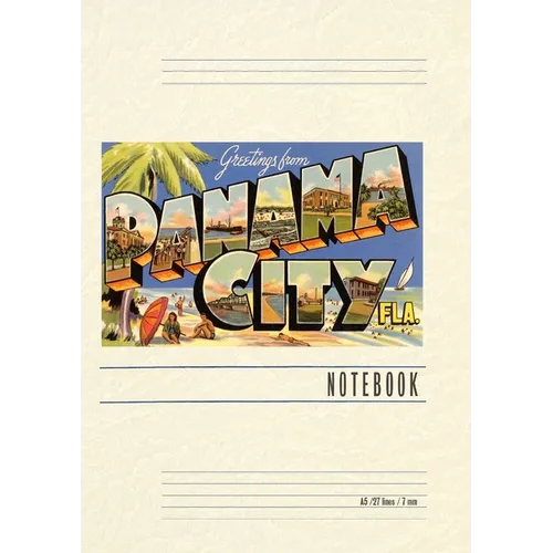 Vintage Lined Notebook Greetings from Panama City, Florida