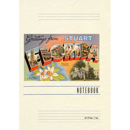 Vintage Lined Notebook Greetings from Stuart, Florida